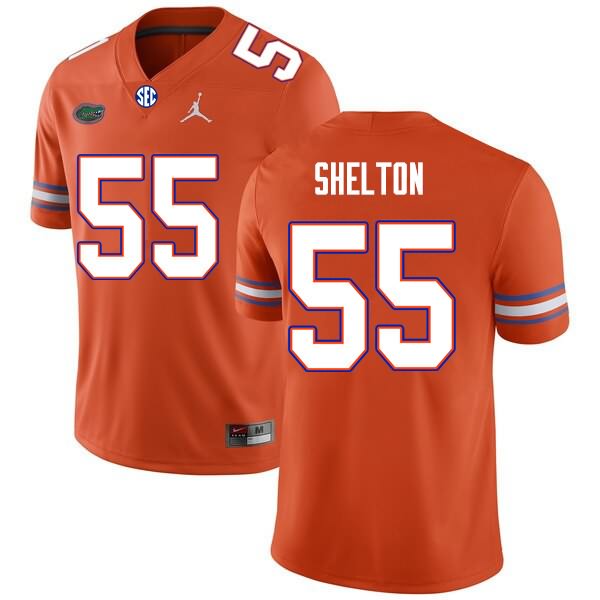 Men's NCAA Florida Gators Antonio Shelton #55 Stitched Authentic Nike Orange College Football Jersey JLP7065FU